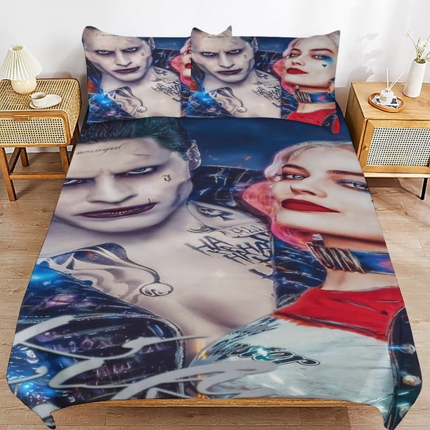 Joker Bedding Sets Ultra Soft Skin-Friendly Duvet Cover 3 Piece, Cute Comforter Cover Bed Set for Boys Girls Kids