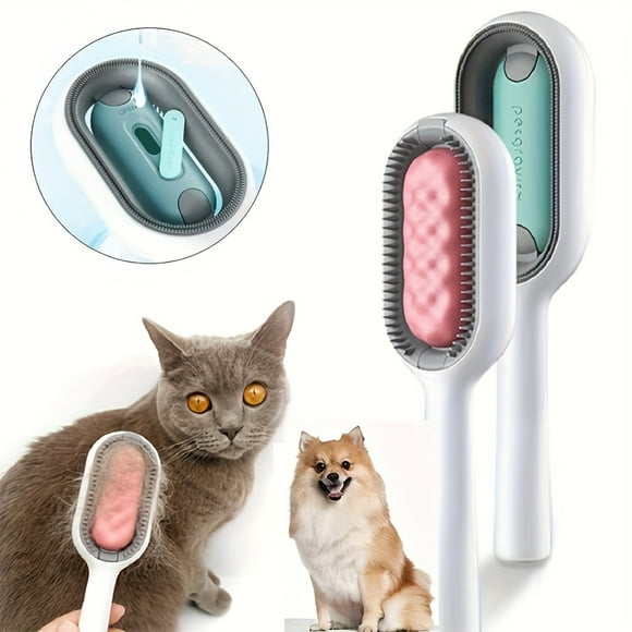 Cepillo Con Deposito De Agua Verde Para Gatos