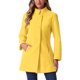 thumbnail image 1 of INSPIRE CHIC Abrigo de Mujer de Largo Medio con Cuello Mao, Abotonado, Abrigo de Invierno con Bolsillos Inclinados y Forro Completo Amarillo M, 1 of 6