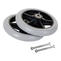 Magideal - 2 Ruedas Delanteras De Repuesto De 8 Pulgadas, Resistentes, Silenciosas Y Suaves Para Andadores. Gris