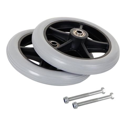 Magideal - 2 Ruedas Delanteras De Repuesto De 8 Pulgadas, Resistentes, Silenciosas Y Suaves Para Andadores. Gris