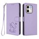 thumbnail image 1 of Infinix Hot 50i 4G Funda Billetera de Gato, Lila Claro, 1 of 6