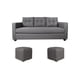 thumbnail image 1 of Sofa 3C+2 Pouf Ivonne Tela Gris, 1 of 3