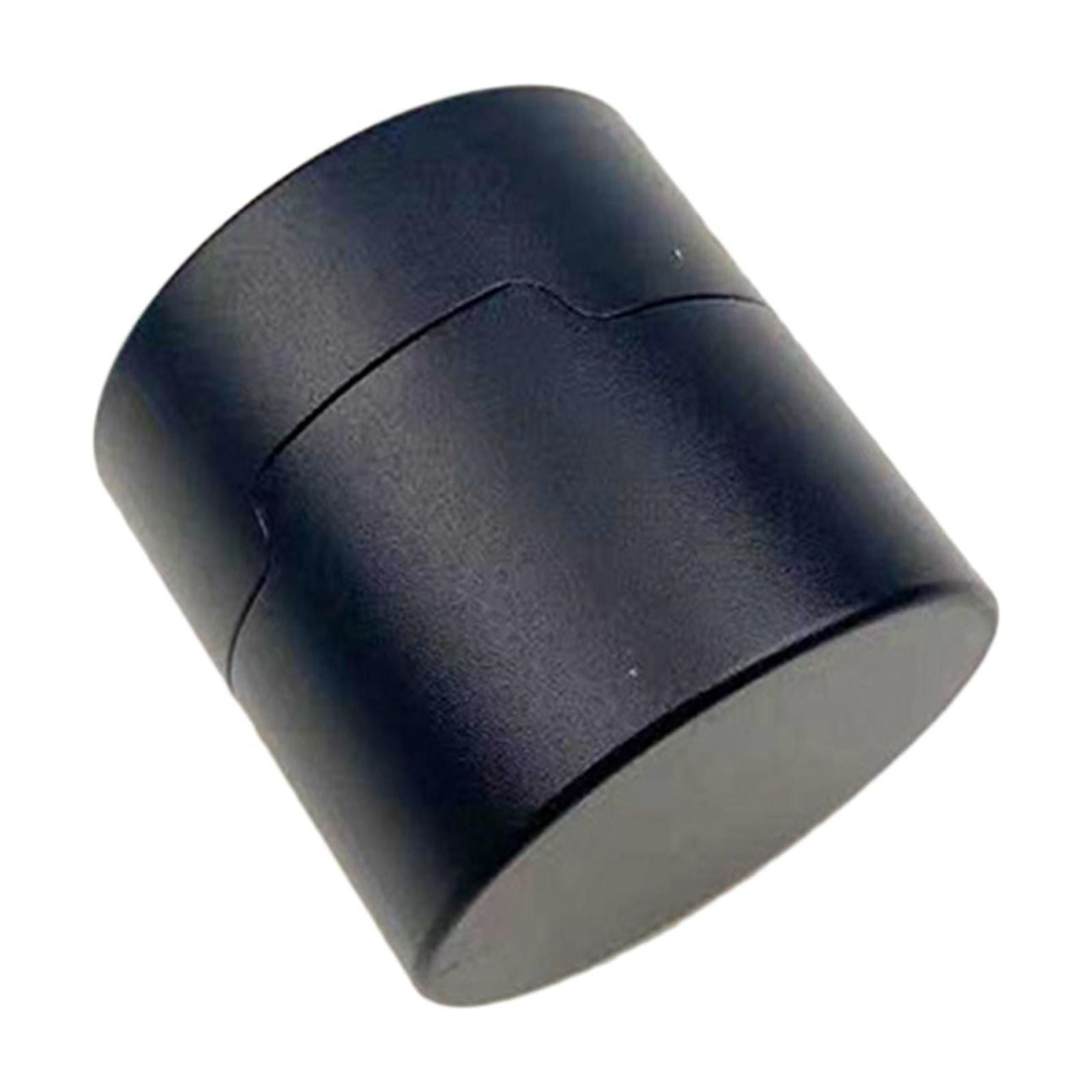 Magideal - Mini Soporte Para Tiza De Taco De Billar, Forma Redonda, Aleación De Aluminio, Estuche De Transporte Fácil De Transportar Negro