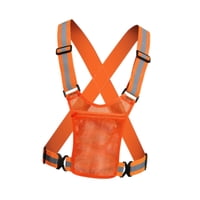 Ioensy - Chaleco Reflectante Ligero Con Correa Para Correr, Ciclismo Nocturno, Paseo De Mascotas, Color Naranja