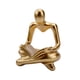 thumbnail image 5 of Estatua de abstracto de estilo nórdico, figurita artesanal, escultura de adorno decorativa coleccionable para decoraciones de mesa para sala , dorado, 5 of 5