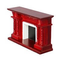 Magideal - Chimenea En Miniatura 1:12, Modelo De Juguete, Simulación De , Vintage, Independiente, Roja, Para Casa De , Muebles, Decoración,