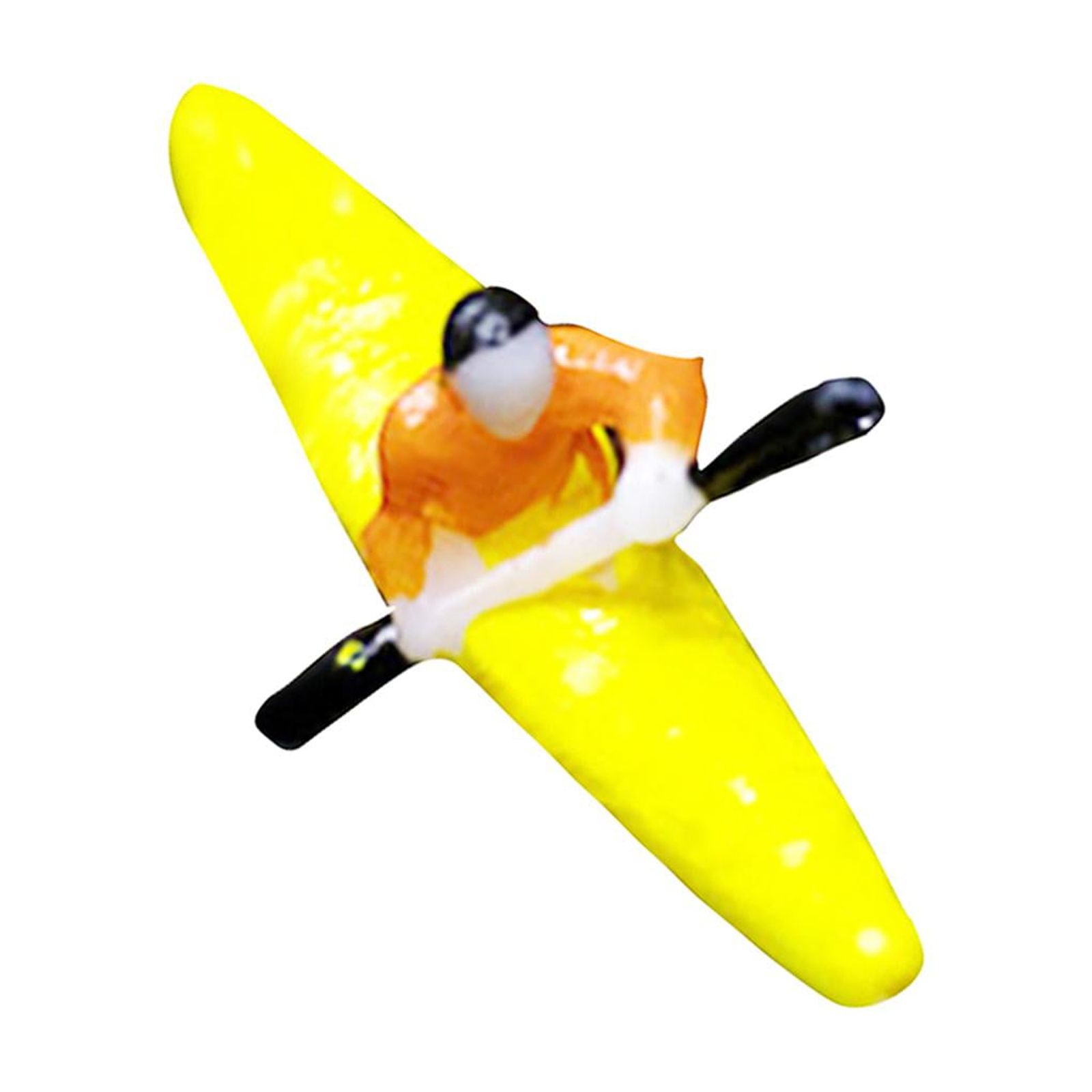 Ioensy - Estatuilla De Kayak, Adorno Creativo, Estatua De Kayak Para Estanque Exterior, Piscina, Amarillo