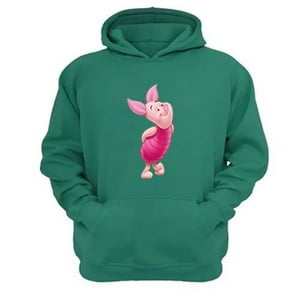 Genérico - Poleron Canguro Puerquito Pooh Verde Aguamarina Talla Xs Unisex