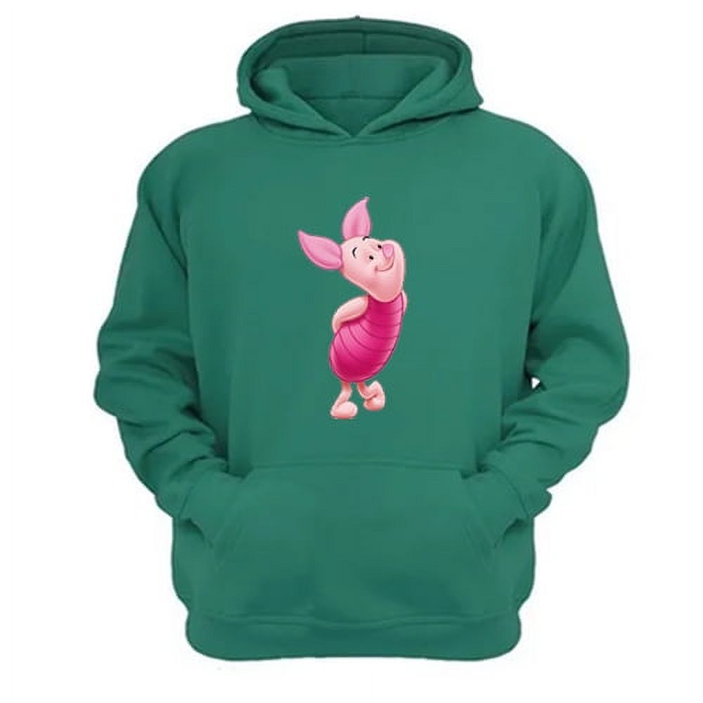 Genérico - Polerón Canguro Puerquito Pooh Verde Aguamarina Talla S Unisex