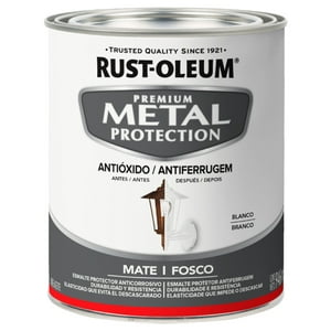 Rust Oleum - Esmalte Anticorrosivo Metal Protection 946Ml Blanco Mate