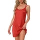 thumbnail image 1 of INSPIRE CHIC Camisón de Satén para Mujer, Camisón de Noche de Seda con Escote en V y Dobles Tirantes Espagueti para Descansar XL Rojo, 1 of 6