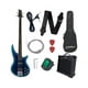 thumbnail image 1 of Bajo Eléctrico Azul Fiddler + Amplificador 20 W, 1 of 9