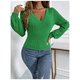 thumbnail image 5 of Sweater Mujer Tejido Canalé Manga Farol Unicolor, 5 of 6
