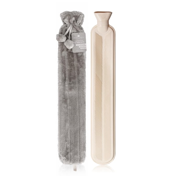 Bolsa de agua caliente REVITALE de 72 cm y 2 L con funda de peluche suave