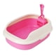 thumbnail image 1 of Caja De Arena Para Gatos, Orinal Semicerrado, Inodoro Duradero Para Gatos, Color Rosa Y Rojo, 1 of 5