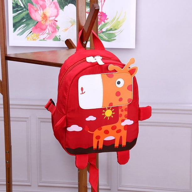 Cartoon Baby Safety Adjustable Harness Backpacks Children School Bag Giraffe Toddler Kids Backpack Anti-Lost Backpack