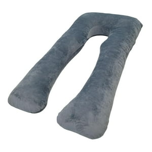 Maxcare - Cojín Terciopelo Embarazada Soft 140X72 Cm Gris