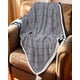 thumbnail image 4 of Manta Con Borlas Decorativa Y Estampado Geometrico De Rombo Color Gris 2, 4 of 4