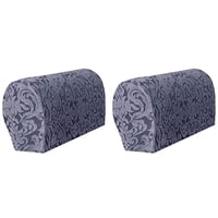 Xusx111 - Conjunto De Cubiertas De Reposabrazos, Paquete De 2 Sillones Estirables Cubiertas De Brazos Tapas De Brazo De Poliéster Suaves Protector De Muebles Antideslizantes Para Silla, Sofá, Sofá (Gr