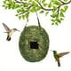 thumbnail image 1 of Nature Moss Hanging Hummingbird Hut, Hand Woven Bird House For Outside Garden Bird Supply, 1 of 4