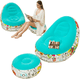 thumbnail image 3 of Sofá Tumbona Silla Inflable Reposa Pies Puff X L + Inflador Color Celeste - 212090, 3 of 3