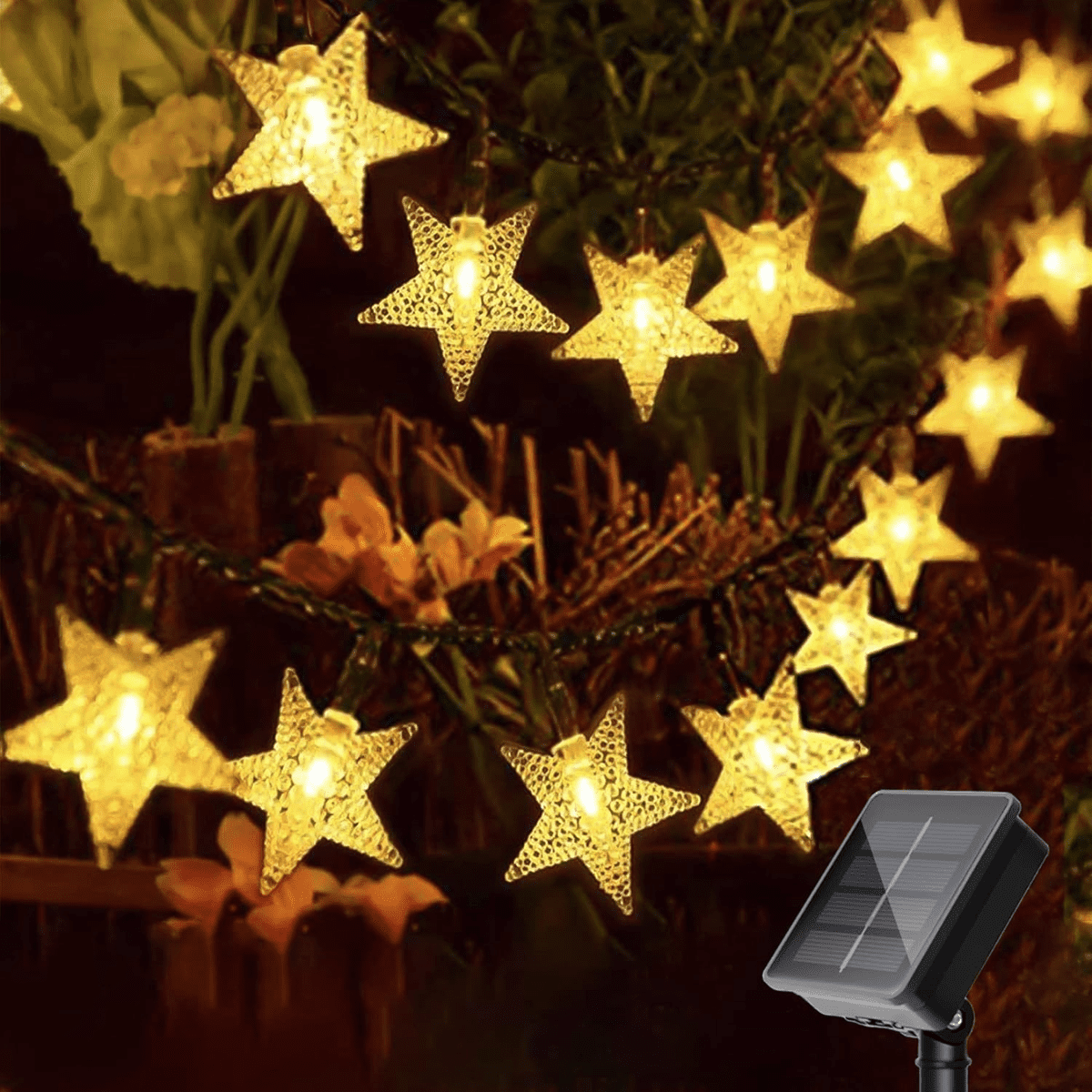 Genérica - Luz Luces Navidad Carga Solar 5m Estrellas Cálida