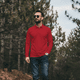 thumbnail image 3 of Polera Hombre Piqué Manga Larga Premium 60/40 Ideal Para Bordar Roja, 3 of 10