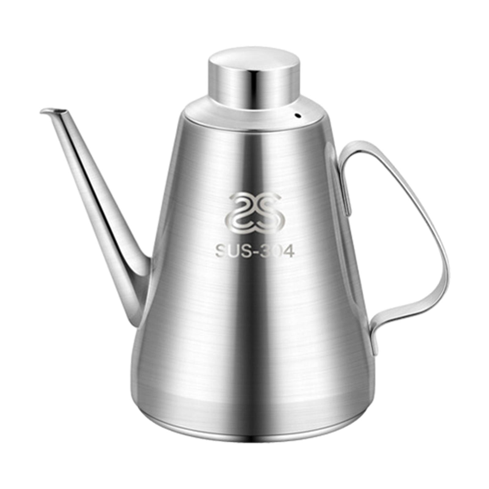 Bothyi - Dispensador De Aceite De Acero Inoxidable, Lata De Aceite Fácil De Limpiar Para Ensalada, Cocinar, Acampar, 700Ml