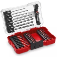 Set 33 Pzas Brocas Concreto Y Puntas De Impacto Einhell 49118858 Rojo
