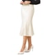 thumbnail image 4 of INSPIRE CHIC Falda Elegante de Sirena para Mujer de Halloween, Cintura Alta con Cinturón, Falda Midi de Trabajo, M Blanco, 4 of 5
