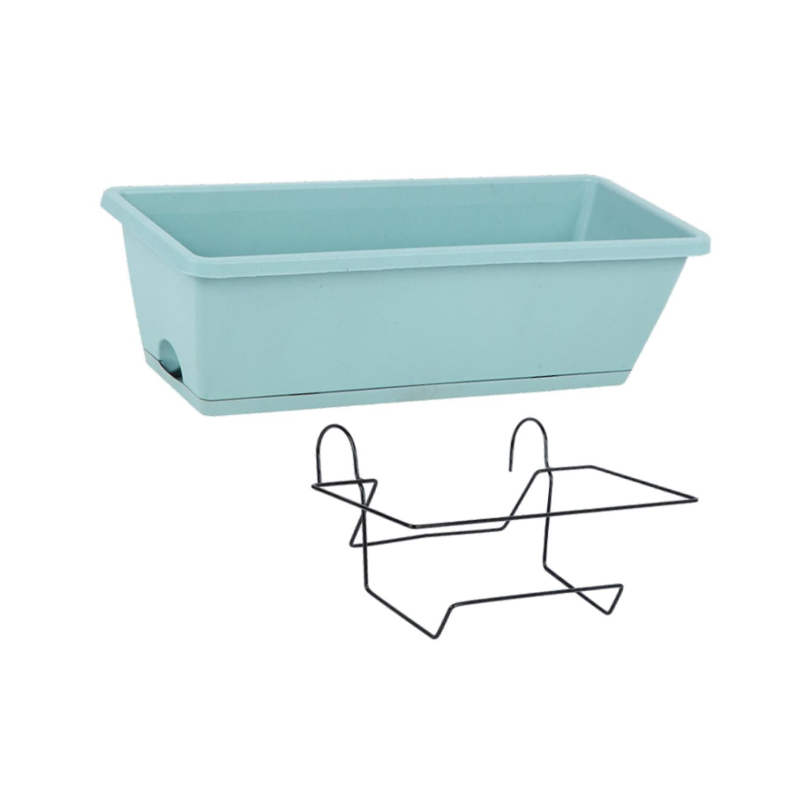 Magideal - Maceta Colgante Para Flores, Macetero Para Balcón, Colgador De Jardín Con Agujeros De Drenaje, Maceta Para Jardín, Soporte Para Plantas Para Cubierta, 50x19x15cm