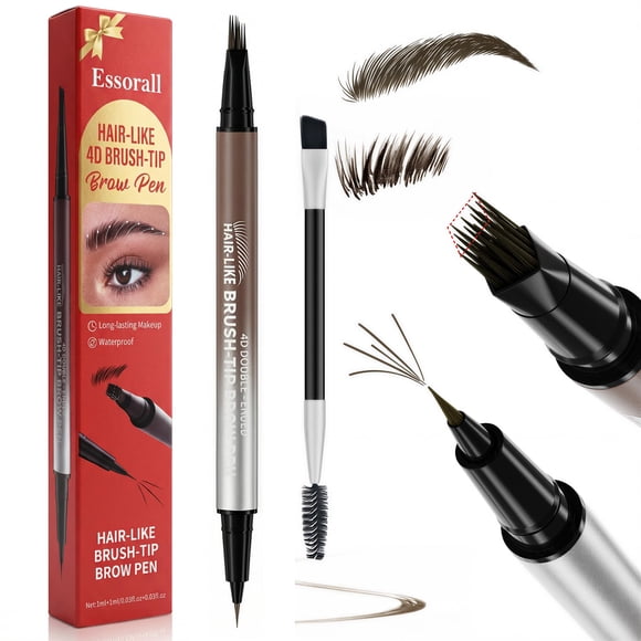 Lápiz de Cejas Essorall 2 en 1 Impermeable y de Larga Duración