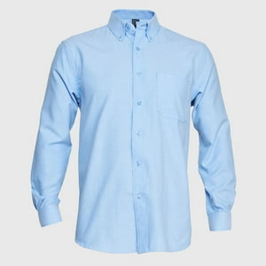 Jayson - Camisa Oxford B/Pegado M/L Celeste L