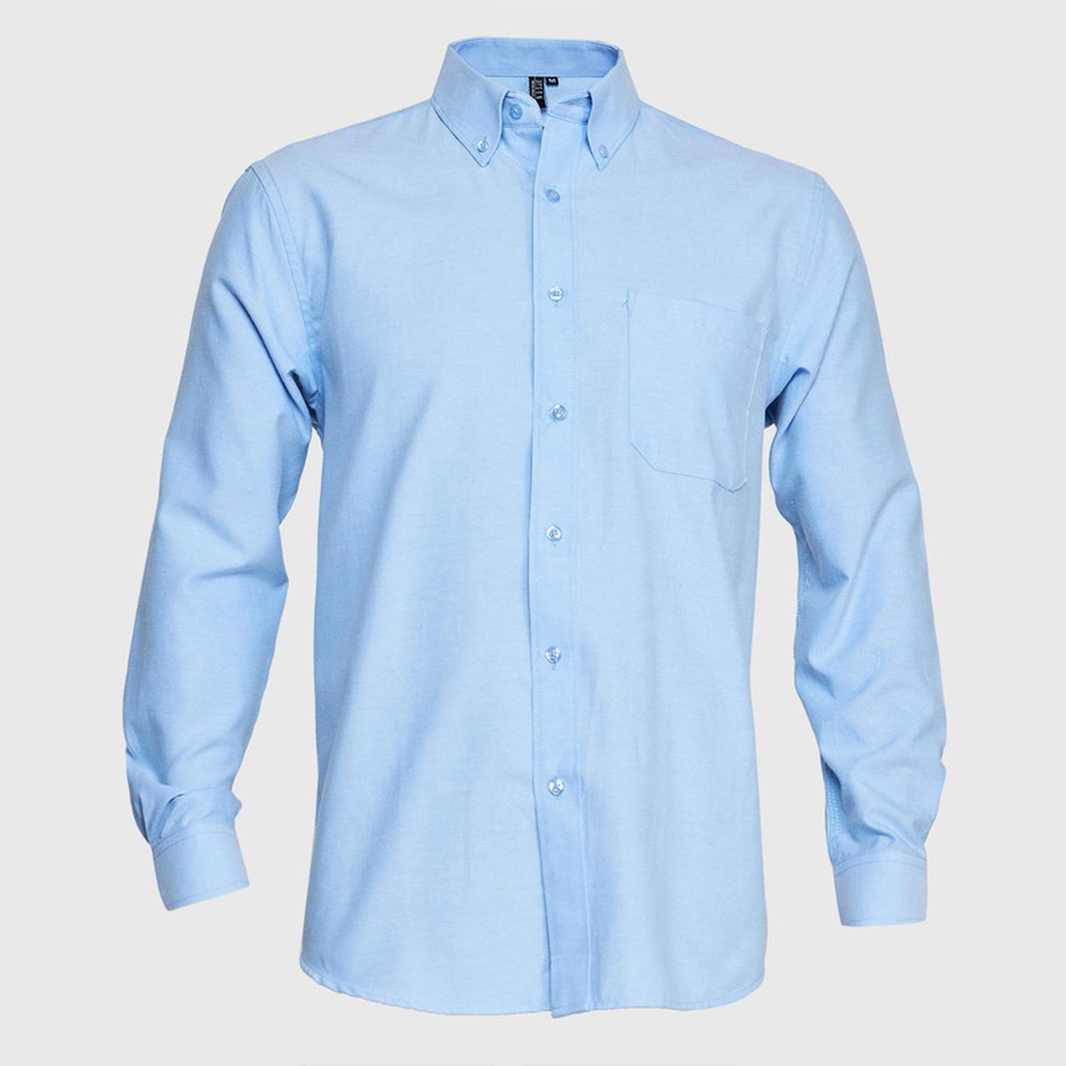 Jayson - Camisa Oxford B/Pegado M/L Celeste S