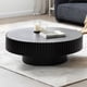 thumbnail image 2 of 31.49'' Nesting Round Wood Coffee table for Apartment, Modern Living Room Coffee Table with Sturdy Pedestal ,BLACK (Same Sku W876P243950), 2 of 3