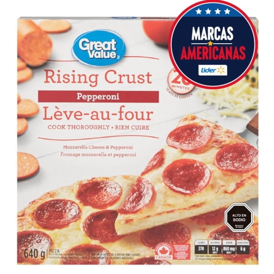 Pizza Pepperoni Masa Tradicional 640 g Great Value