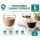 thumbnail image 2 of Pack 6 Vasos Doble Vidrio 150 ml | Tazas Térmicas Café Premium, 2 of 3