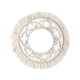 thumbnail image 4 of Tapiz tejido de macramé para colgar en la pared con borlas y flecos de 13 pulgadas, corona de arte para pared, decoración para apartamento, guardería, Blanco denso, 4 of 5