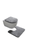 thumbnail image 1 of De Alfombras De Baño, Felpa, Absorbentes 3pzs. Gris, 1 of 3