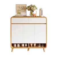 Mundo Online - Zapatero Bicolor Puertas Y Cajones Organizador Estante 100Cm