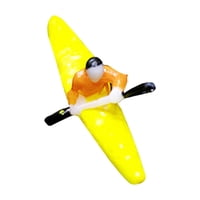 Magideal - Estatuilla De Kayak, Decoración De Pecera, Artesanía De Resina, Estatua De Jardín, Decoración De Acuario, Estatua De Kayak Para Piscina, Patio Trasero Amarillo