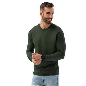Home Fashion - Polera Hombre Manga Corta Cuello Redondo Verde Talla Xl
