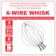 thumbnail image 3 of Wire Whip Wiselet KN256 para batidora elevadora de cuencos, cuenco de 6 cuartos, 3 of 8