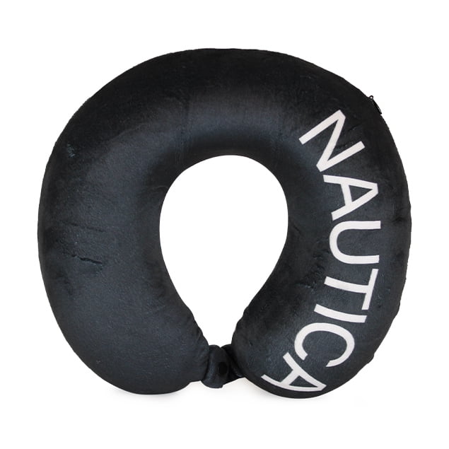 Nautica - Almohada De Viaje Memory Foam Negro-blanco .