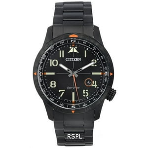 Reloj Citizen Eco-Drive Stainless Steel Black Dial Bm7555-83E 100M Men`S Watch