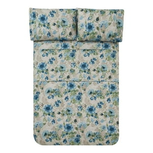 Sábanas Estampadas Matiz 2 Plazas Classic Celeste.