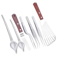 Magideal - 6 Piezas Pinzas Cocina Juego Utensilios Precisión Decoración Acero Inoxidable Herramientas Pastelería Adecuado Para Chefs Repostería Presentación De P 7 Piezas