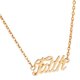 thumbnail image 1 of escrito 'fe' palabra colgante clavícula collar unisex fantasía joyería oro, 1 of 3