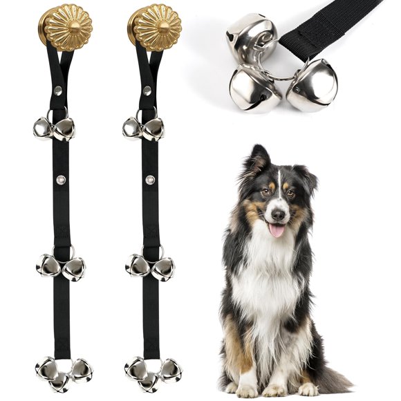 Campanas para perros Luckyiren, paquete de 2, campanas para cachorros, fuertes y ajustables